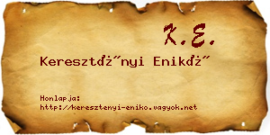Keresztényi Enikő névjegykártya