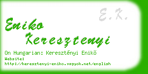 eniko keresztenyi business card